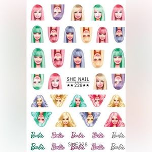 BARBIE NAIL STICKER